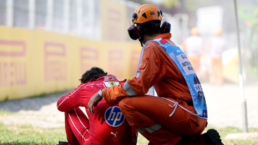Live: Massive Leclerc crash stops Italian GP, Ferrari fans in tears