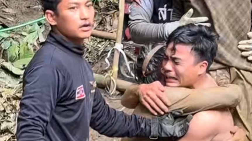 Rescuers shocked as remaining four Laos villagers emerge safely from cave on their own