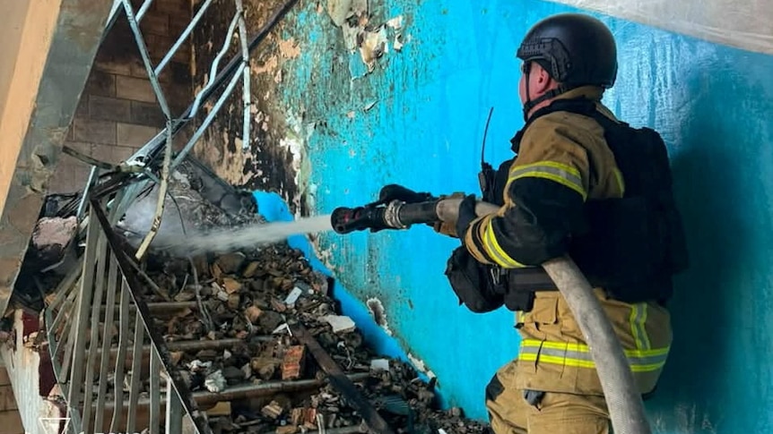 School and nuclear facility hit in latest wave of Russian strikes